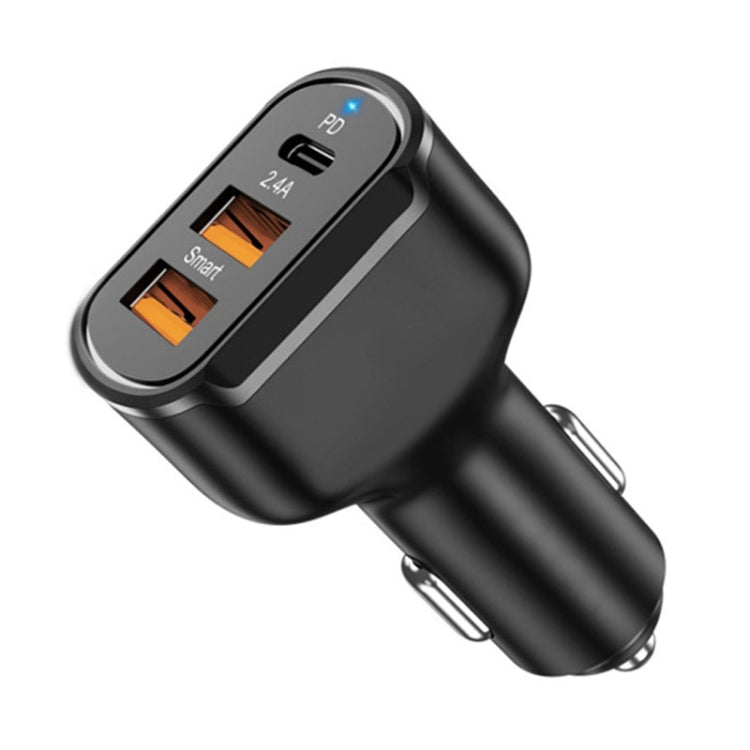 PD+2.4A Dual USB Car Charger, Style: 3 Ports (Black), 2 Ports (Black), 2 Ports (White), 3 Ports (Black), 3 Ports (White)