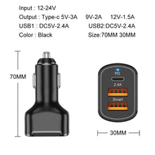 Load image into Gallery viewer, PD+2.4A Dual USB Car Charger, Style: 3 Ports (Black), 2 Ports (Black), 2 Ports (White), 3 Ports (Black), 3 Ports (White)