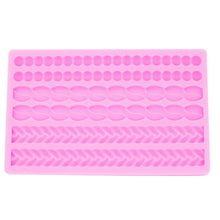 Load image into Gallery viewer, Pearl Twist Braided Fondant Cake Silicone Mold, Pink, Grey