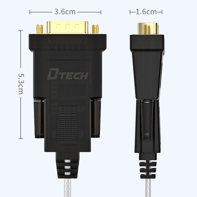DTECH DT-5002A 1.8m USB To RS232 Serial Line DB9 Needle COM Port, 1.8m