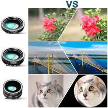 Load image into Gallery viewer, Mobile Phone Universal Lens Telescope 28X + Wide Angle 0.6X + Macro 20X + Fisheye 198 Degree Set