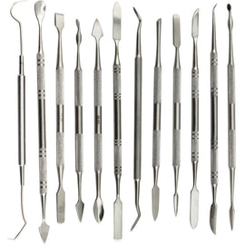 12 In 1 Stainless Steel Wax Carving Knife Dental Tool Set Clay Modeling Tool, 12 In 1 Knife