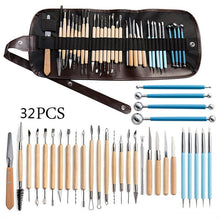 Load image into Gallery viewer, Pottery Tool Set Pottery Clay Stone Carving Knife DIY Clay Combination Tool, 22 In 1, 24 In 1, 27 In 1, 32 In 1