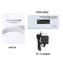 Load image into Gallery viewer, DTECH DT-7144A HDMI 2.0 1 In 4 Out 4K X 2K HD Video Splitter, CN Plug, DT-7144A