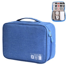 Load image into Gallery viewer, Multifunctional Cationic Digital U Disk Data Cable Storage Bag, a15 Navy, a15 Blue, a15 Purple, a15 Black, a15 Grey, a15 Wine Red