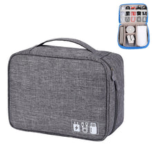 Load image into Gallery viewer, Multifunctional Cationic Digital U Disk Data Cable Storage Bag, a15 Navy, a15 Blue, a15 Purple, a15 Black, a15 Grey, a15 Wine Red