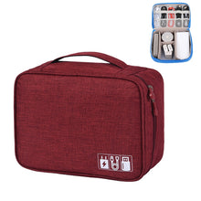 Load image into Gallery viewer, Multifunctional Cationic Digital U Disk Data Cable Storage Bag, a15 Navy, a15 Blue, a15 Purple, a15 Black, a15 Grey, a15 Wine Red