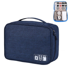 Load image into Gallery viewer, Multifunctional Cationic Digital U Disk Data Cable Storage Bag, a15 Navy, a15 Blue, a15 Purple, a15 Black, a15 Grey, a15 Wine Red