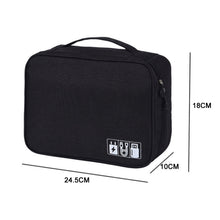 Load image into Gallery viewer, Multifunctional Cationic Digital U Disk Data Cable Storage Bag, a15 Navy, a15 Blue, a15 Purple, a15 Black, a15 Grey, a15 Wine Red