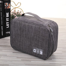 Load image into Gallery viewer, Multifunctional Cationic Digital U Disk Data Cable Storage Bag, a15 Navy, a15 Blue, a15 Purple, a15 Black, a15 Grey, a15 Wine Red