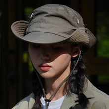 Load image into Gallery viewer, Versatile Breathable Sunscreen Drawstring Fisherman Hat, Khaki, Black, Grey, Coffee, Dark Blue, Army Green