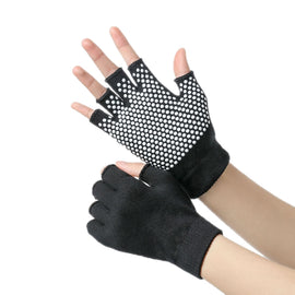 Ladies Non-Slip Fingerless Aerial Yoga Aid Gloves