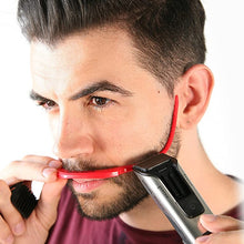 Load image into Gallery viewer, 2 Sets Beard Styling Board Shaving Barber Tools, Style:, Shape Ruler+Pen, Shape Ruler+Pen+Bearded Model, Shape Ruler x 2+Pen+Bearded Model