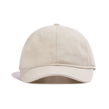 Load image into Gallery viewer, Soft Top Retro All-match Short-brimmed Hat Big Head Peaked Cap, Black, Grey, Navy, Coffee, Army Green, Beige White
