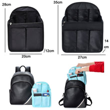 Load image into Gallery viewer, Schoolbag Separation Organizer Storage Bag Computer Backpack Liner Bag, Small Black, Small Pink, Small Light Blue, Small Blue Firebird, Small Gray, Small Pink Stripe, Small Navy Stripe, Small Blue, Small Navy, Large Black, Large Light Blue             ...