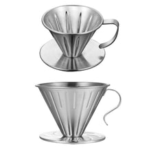 Load image into Gallery viewer, Double-layer Stainless Steel Pour-over Coffee Filter, Size:, Small, Large