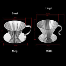 Load image into Gallery viewer, Double-layer Stainless Steel Pour-over Coffee Filter, Size:, Small, Large