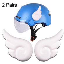 Load image into Gallery viewer, 2 Pairs Motorcycle Helmet Angel Wings Decoration, White, Light Blue, Red, Black, Pink, Blue