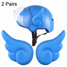 Load image into Gallery viewer, 2 Pairs Motorcycle Helmet Angel Wings Decoration, White, Light Blue, Red, Black, Pink, Blue
