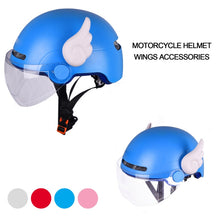 Load image into Gallery viewer, 2 Pairs Motorcycle Helmet Angel Wings Decoration, White, Light Blue, Red, Black, Pink, Blue