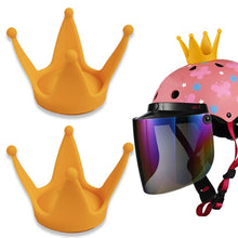 Load image into Gallery viewer, 2PCS Motorcycle Crown Sucker Helmet Decoration, Yellow, Light Pink, Gray, Blue, Peach Red
