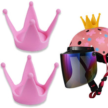 Load image into Gallery viewer, 2PCS Motorcycle Crown Sucker Helmet Decoration, Yellow, Light Pink, Gray, Blue, Peach Red