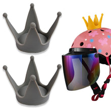 Load image into Gallery viewer, 2PCS Motorcycle Crown Sucker Helmet Decoration, Yellow, Light Pink, Gray, Blue, Peach Red