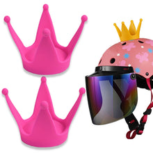 Load image into Gallery viewer, 2PCS Motorcycle Crown Sucker Helmet Decoration, Yellow, Light Pink, Gray, Blue, Peach Red