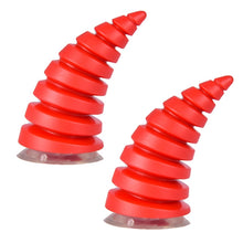 Load image into Gallery viewer, 2PCS Motorcycle Horn Sucker Helmet Decoration, Red, Black, Pink, Light Blue, Blue, White, Green