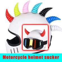 Load image into Gallery viewer, 2PCS Motorcycle Horn Sucker Helmet Decoration, Red, Black, Pink, Light Blue, Blue, White, Green