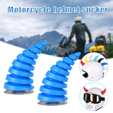 Load image into Gallery viewer, 2PCS Motorcycle Horn Sucker Helmet Decoration, Red, Black, Pink, Light Blue, Blue, White, Green