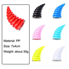 Load image into Gallery viewer, 2PCS Motorcycle Horn Sucker Helmet Decoration, Red, Black, Pink, Light Blue, Blue, White, Green
