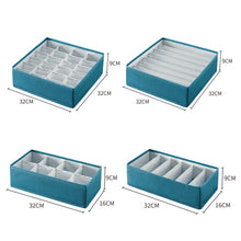 Load image into Gallery viewer, Foldable Drawer Clothes Storage Box, Spec:, 24 Grids (Gray), 24 Grids (Linen), 24 Grids (Red), 24 Grids (Green), 7 Grids (Gray), 7 Grids (Linen), 7 Grids (Red), 7 Grids (Green), 8 Grids (Gray), 8 Grids (Linen), 8 Grids (Red), 8 Grids (Green)           ...