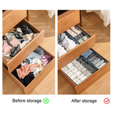 Load image into Gallery viewer, Foldable Drawer Clothes Storage Box, Spec:, 24 Grids (Gray), 24 Grids (Linen), 24 Grids (Red), 24 Grids (Green), 7 Grids (Gray), 7 Grids (Linen), 7 Grids (Red), 7 Grids (Green), 8 Grids (Gray), 8 Grids (Linen), 8 Grids (Red), 8 Grids (Green)           ...
