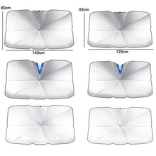 Load image into Gallery viewer, Car Windshield Telescopic Folding Thermal Insulation Parasol, Large, Large+2 PCS Side Sun Block, Large+4 PCS Side Sun Block, Small, Open Style Large, Open Style Small, Silver Coated Large, Silver Coated Small