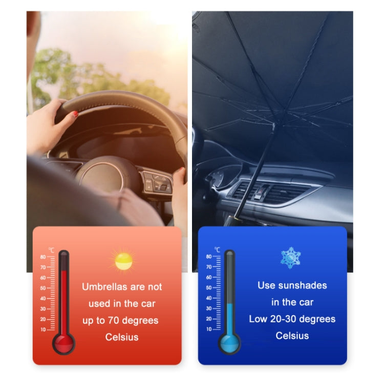 Car Windshield Telescopic Folding Thermal Insulation Parasol, Large, Large+2 PCS Side Sun Block, Large+4 PCS Side Sun Block, Small, Open Style Large, Open Style Small, Silver Coated Large, Silver Coated Small