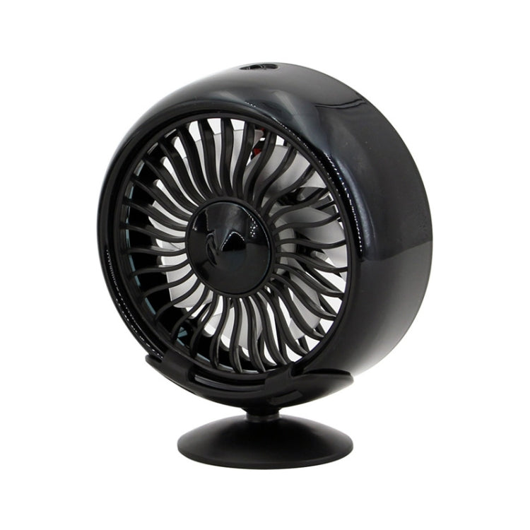F102 Vehicle Dashboard Multi-function USB Colorful Lights Fan, Black, Silver