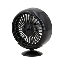 Load image into Gallery viewer, F102 Vehicle Dashboard Multi-function USB Colorful Lights Fan, Black, Silver