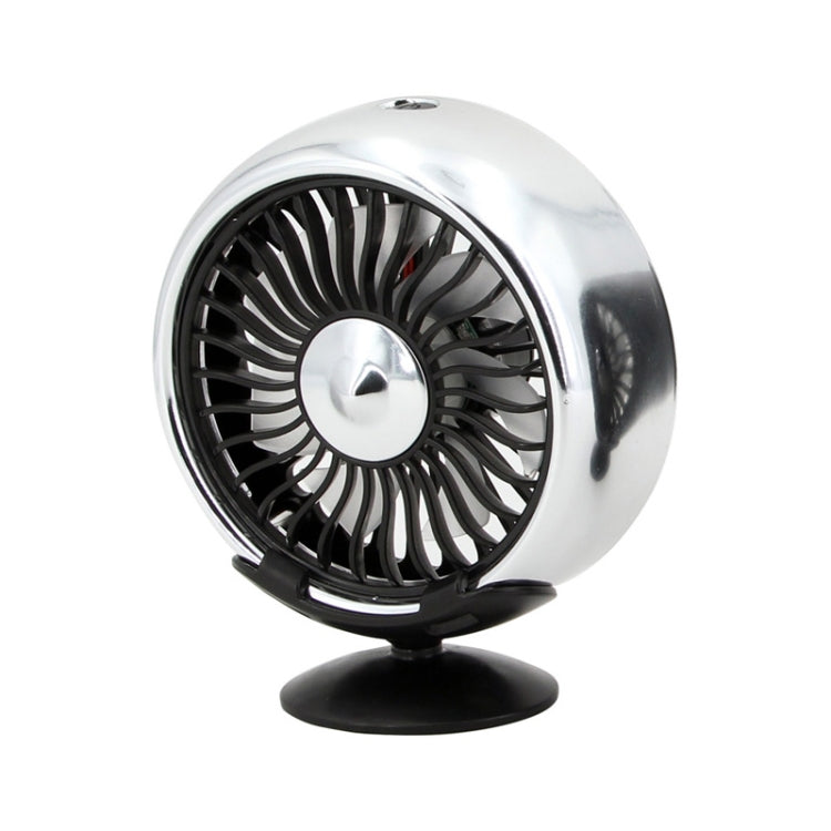 F102 Vehicle Dashboard Multi-function USB Colorful Lights Fan, Black, Silver