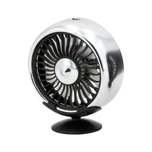 Load image into Gallery viewer, F102 Vehicle Dashboard Multi-function USB Colorful Lights Fan, Black, Silver