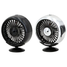 Load image into Gallery viewer, F102 Vehicle Dashboard Multi-function USB Colorful Lights Fan, Black, Silver
