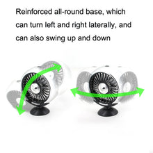 Load image into Gallery viewer, F102 Vehicle Dashboard Multi-function USB Colorful Lights Fan, Black, Silver