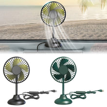 Load image into Gallery viewer, F502 Mini Hose Small Fan Car USB Fan, Green, Black
