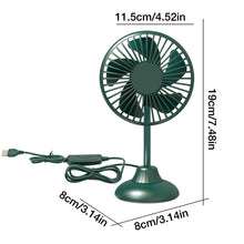Load image into Gallery viewer, F502 Mini Hose Small Fan Car USB Fan, Green, Black