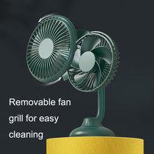Load image into Gallery viewer, F502 Mini Hose Small Fan Car USB Fan, Green, Black