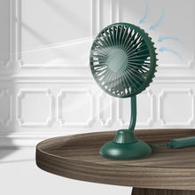 Load image into Gallery viewer, F502 Mini Hose Small Fan Car USB Fan, Green, Black
