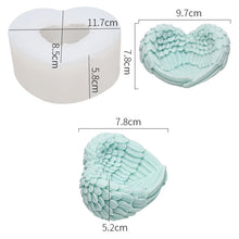 Load image into Gallery viewer, Heart Shaped Angel Wings Silicone Mold Baking Ice Cream Candle Aromatherapy Mold, L, S