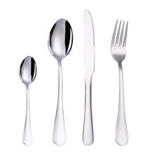 Load image into Gallery viewer, 4PCS/Set Stainless Steel Western Steak Fork Spoon Knife Set, True Color, Golden, Rose Gold, Colorful, Black