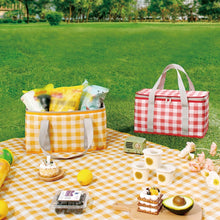 Load image into Gallery viewer, JY2209 Camping Moistureproof Portable Picnic Basket Set, Spec:, Red White, Yellow White, Leaves, Red White+150x100cm, Yellow White+150x100cm, Leaves+150x100cm, Red White+150x200cm, Yellow White+150x200cm, Leaves+150x200cm, Red White+200x200cm          ...