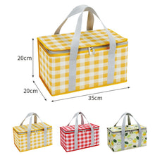Load image into Gallery viewer, JY2209 Camping Moistureproof Portable Picnic Basket Set, Spec:, Red White, Yellow White, Leaves, Red White+150x100cm, Yellow White+150x100cm, Leaves+150x100cm, Red White+150x200cm, Yellow White+150x200cm, Leaves+150x200cm, Red White+200x200cm          ...